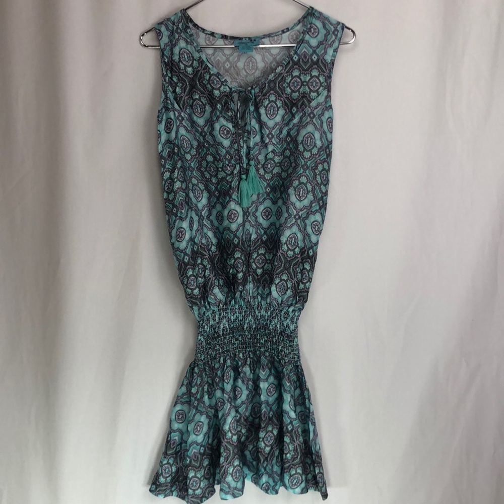 Letarte Turquoise and Pink Coverup Dress
